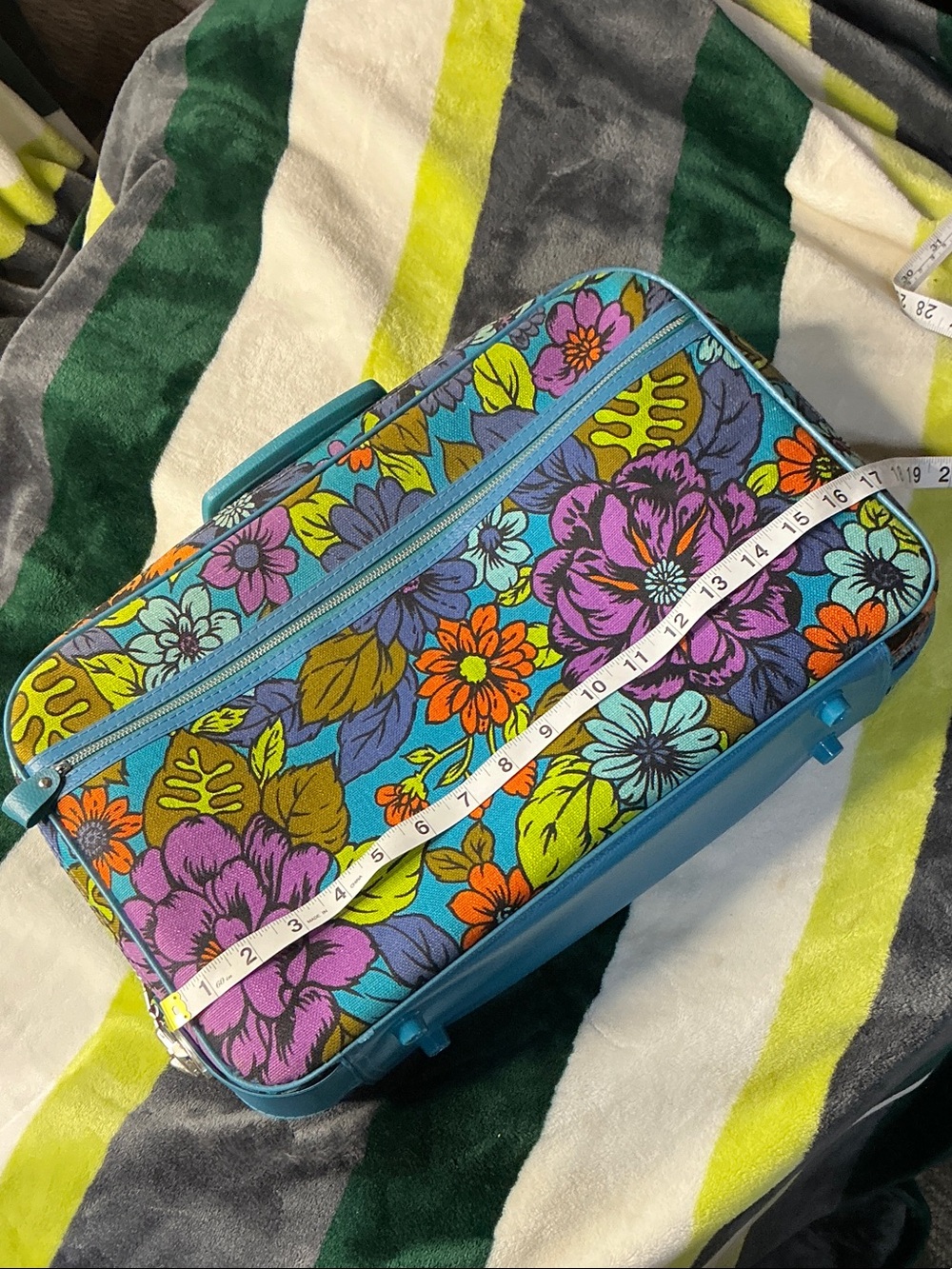 Vintage 60’s Bantam Travelware Floral Suitcase Mod Peter’s Bag Corp. - Picture 2 of 11